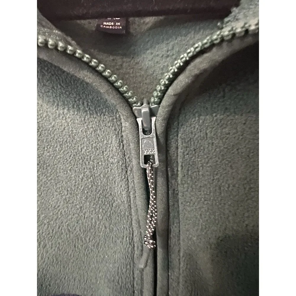 J. Crew 1/4 Zip Up Fleece Sweatshirt Mens XXL Blue Green Side Pocket Long Sleeve